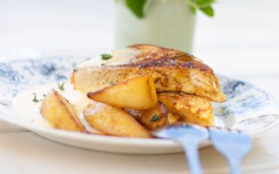 FRENCH TOAST WITH ZANDAM MASCARPONE, HONEY, CARAMELISED PEARS AND THYME