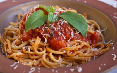 SPAGHETTI NAPOLETANA WITH ZANDAM LOCAL PARMESAN OR PECORINO