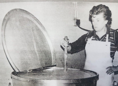 Iolanda and the Ricotta pot, early in the 1980’s. Iolanda and the Ricotta pot, early in the 1980’s.